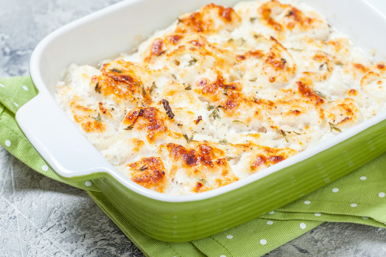 Chicken breast gratine