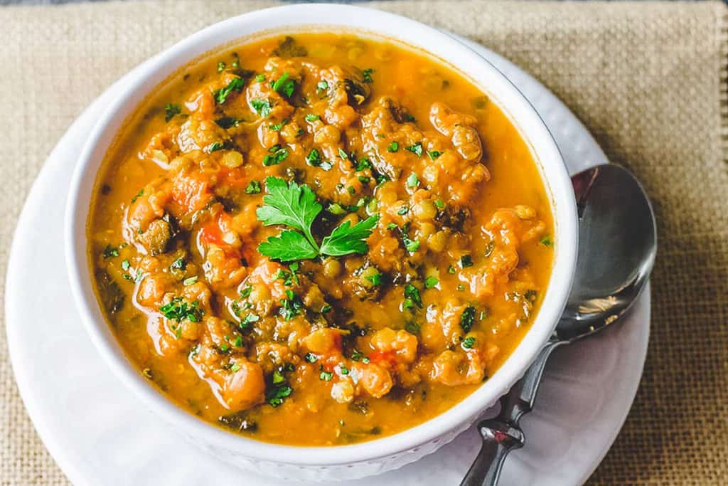 3: lentil soup.